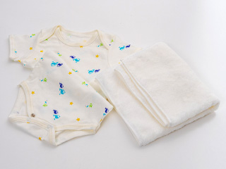 Organic baby clothes and towels